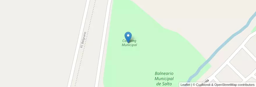 Mapa de ubicacion de Camping Municipal en 아르헨티나, 부에노스아이레스주, Partido De Salto.