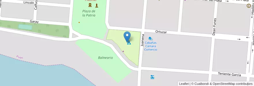 Mapa de ubicacion de Camping Municipal en Argentina, Buenos Aires, Partido De Puan, Puan.