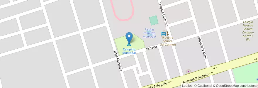Mapa de ubicacion de Camping Municipal en Argentinien, Salta, General San Martín, Municipio De Profesor Salvador Mazza, Profesor Salvador Mazza.