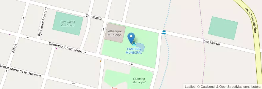 Mapa de ubicacion de Camping Municipal en Argentinien, Catamarca, Departamento Santa María, Municipio De Santa María.
