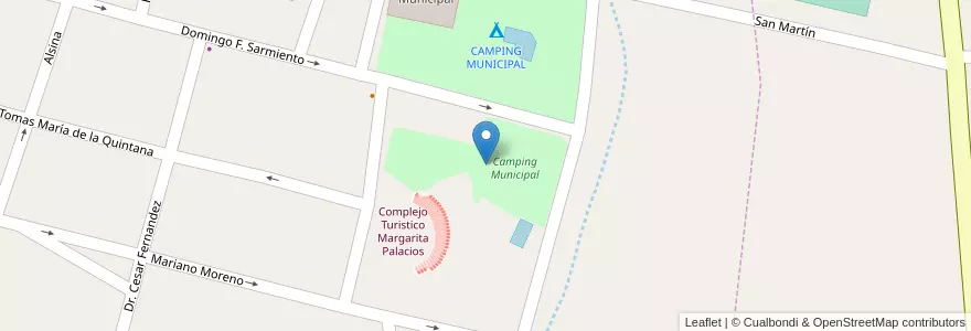 Mapa de ubicacion de Camping Municipal en 阿根廷, Catamarca, Departamento Santa María, Municipio De Santa María.