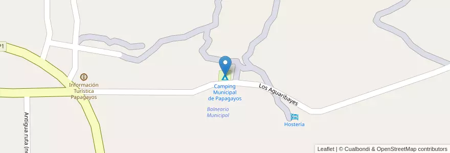 Mapa de ubicacion de Camping Municipal de Papagayos en Arjantin, San Luis, Chacabuco, Comisión Municipal De Papagayos.