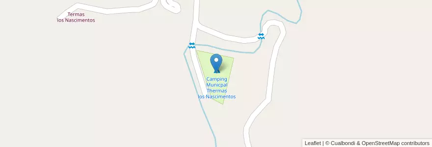 Mapa de ubicacion de Camping Municpal Thermas los Nascimentos en 아르헨티나, Catamarca, Departamento Belén, Municipio De Hualfín.