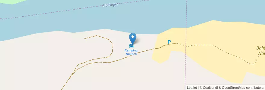Mapa de ubicacion de Camping Nautico en アルゼンチン, リオネグロ州, General Roca, Departamento General Roca.