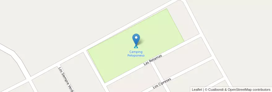 Mapa de ubicacion de Camping Peloponeso en Arjantin, Buenos Aires, Partido De Tres Arroyos.