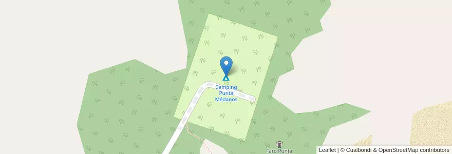 Mapa de ubicacion de Camping Punta Médanos en Argentina, Buenos Aires, Partido De La Costa.
