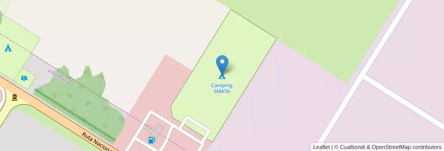 Mapa de ubicacion de Camping SMATA en Argentinië, Córdoba, Departamento General San Martín, Pedanía Villa María, Municipio De Villa María.