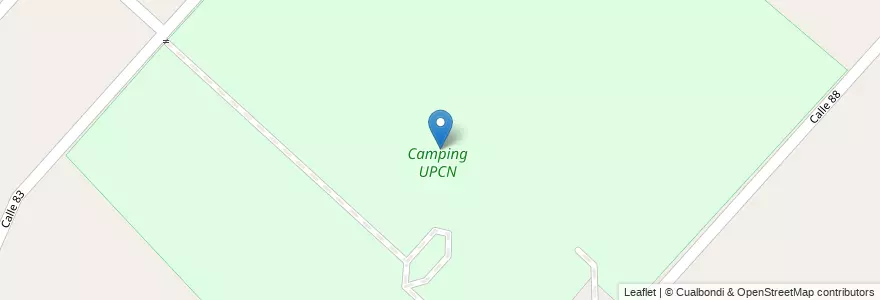 Mapa de ubicacion de Camping UPCN, Los Hornos en アルゼンチン, ブエノスアイレス州, Partido De La Plata, Los Hornos.