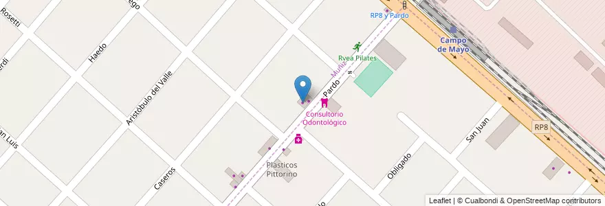 Mapa de ubicacion de Campino en Argentina, Buenos Aires, Partido De San Miguel, Muñiz.