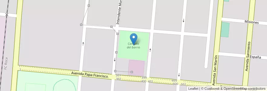 Mapa de ubicacion de Campito del barrio en Argentine, Province De Buenos Aires, Partido De General Alvear, General Alvear.