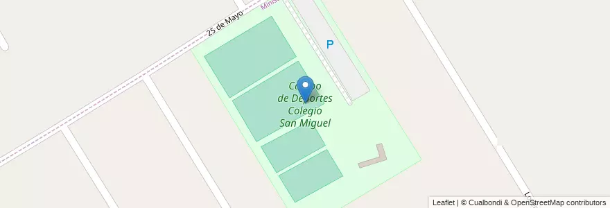 Mapa de ubicacion de Campo de Deportes Colegio San Miguel en Argentine, Province De Buenos Aires, Partido De Almirante Brown, Ministro Rivadavia.