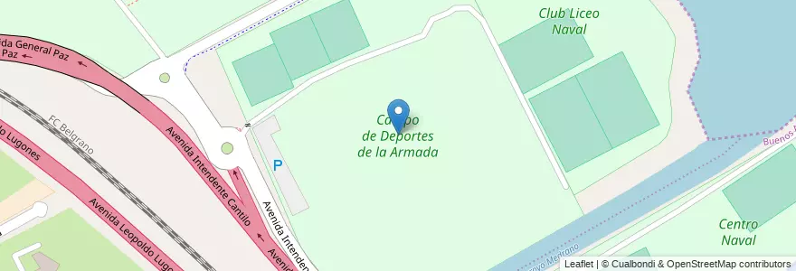 Mapa de ubicacion de Campo de Deportes de la Armada, Nuñez en Argentine, Ciudad Autónoma De Buenos Aires, Buenos Aires, Comuna 13.