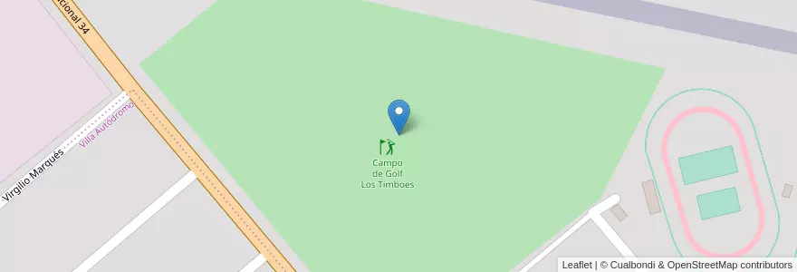 Mapa de ubicacion de Campo de Golf Los Timboes en 阿根廷, Santa Fe, Departamento Castellanos, Municipio De Sunchales.