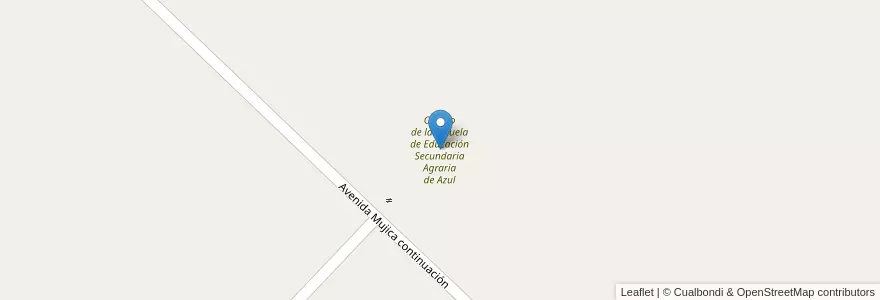 Mapa de ubicacion de Campo de la Escuela de Educación Secundaria Agraria de Azul en アルゼンチン, ブエノスアイレス州, Partido De Azul.