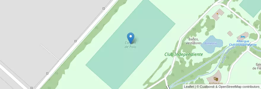 Mapa de ubicacion de Campo de Polo en Argentina, Buenos Aires, Partido De Ayacucho, Ayacucho.