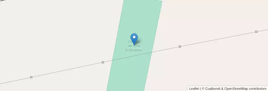 Mapa de ubicacion de Campo de Polo "El Porvenir" en アルゼンチン, ブエノスアイレス州, Partido De Ayacucho.