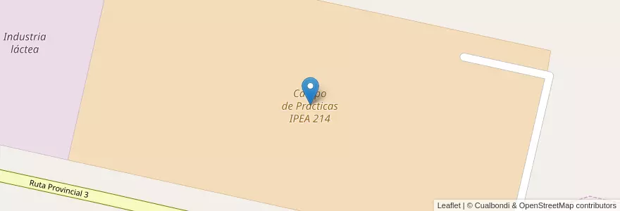 Mapa de ubicacion de Campo de Prácticas IPEA 214 en Argentine, Córdoba, Departamento Unión, Pedanía Litín.