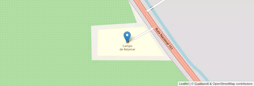 Mapa de ubicacion de Campo de Retamar en الأرجنتين, تشيلي, ريو نيغرو, Cipolletti, Departamento General Roca.