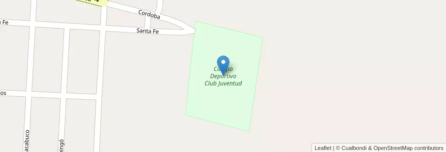 Mapa de ubicacion de Campo Deportivo Club Juventud en アルゼンチン, サンタフェ州, Departamento La Capital, Municipio De Laguna Paiva.