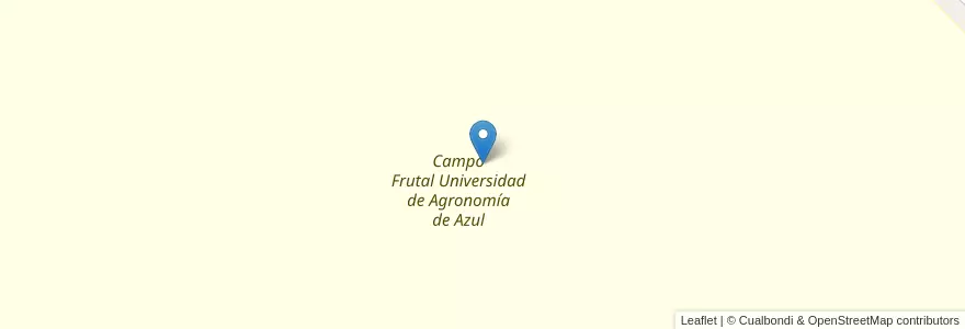 Mapa de ubicacion de Campo Frutal Universidad de Agronomía de Azul en Arjantin, Buenos Aires, Partido De Azul.