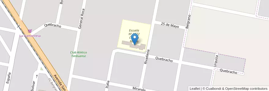 Mapa de ubicacion de Campo Mateo n° 1272 en Argentinien, Santa Fe, Departamento San Lorenzo, Municipio De Timbúes, Timbúes.