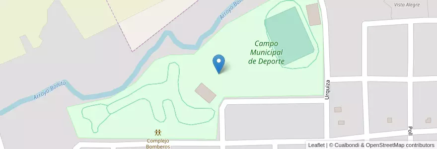 Mapa de ubicacion de Campo Municipal de Deporte en アルゼンチン, ミシオネス州, Departamento Montecarlo, Municipio De Montecarlo, Montecarlo.