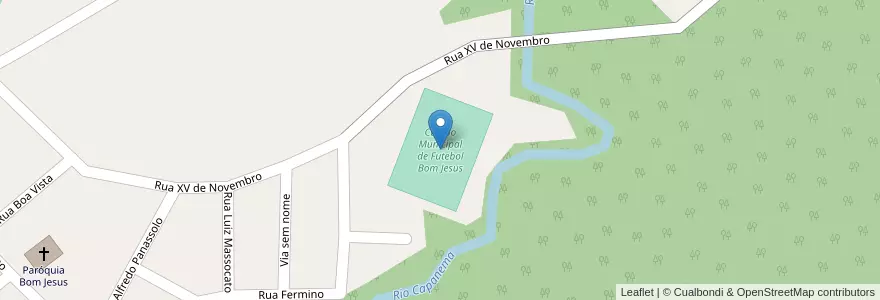 Mapa de ubicacion de Campo Municipal de Futebol Bom Jesus en Brazilië, Regio Zuid, Paraná, Região Geográfica Intermediária De Cascavel, Microrregião De Francisco Beltrão, Bom Jesus Do Sul.