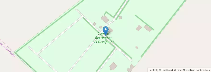 Mapa de ubicacion de Campo Recreativo "El Discípulo", El Peligro en Argentina, Provincia Di Buenos Aires, Partido De La Plata, El Peligro.