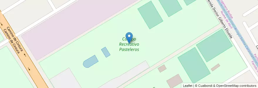 Mapa de ubicacion de Campo Recreativo Pasteleros en Arjantin, Buenos Aires, Partido De Esteban Echeverría, 9 De Abril.