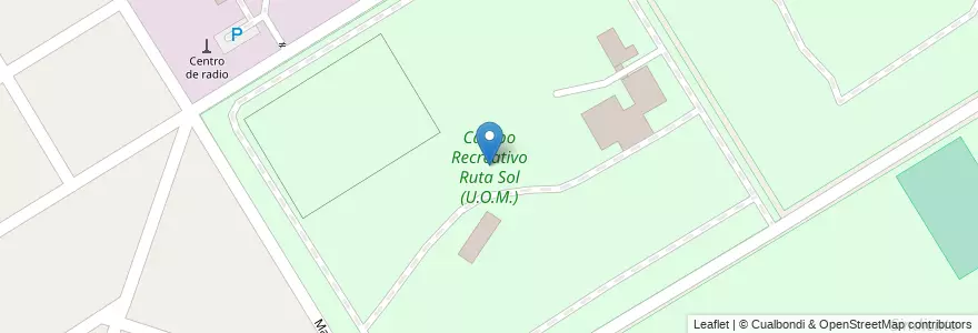 Mapa de ubicacion de Campo Recreativo Ruta Sol (U.O.M.) en Argentine, Province De Buenos Aires, Partido De Esteban Echeverría, 9 De Abril.