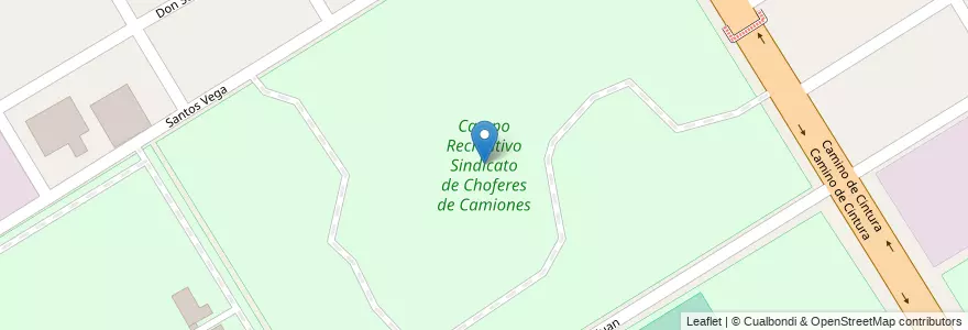 Mapa de ubicacion de Campo Recreativo Sindicato de Choferes de Camiones en 阿根廷, 布宜诺斯艾利斯省, Partido De Esteban Echeverría, 9 De Abril.