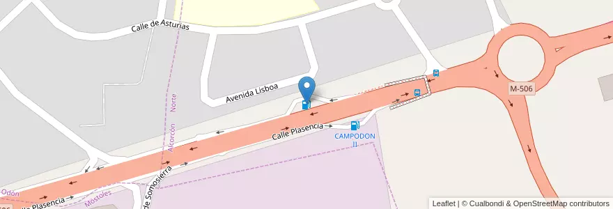 Mapa de ubicacion de CAMPODON S.A. en スペイン, マドリード州, Comunidad De Madrid, Área Metropolitana De Madrid Y Corredor Del Henares.