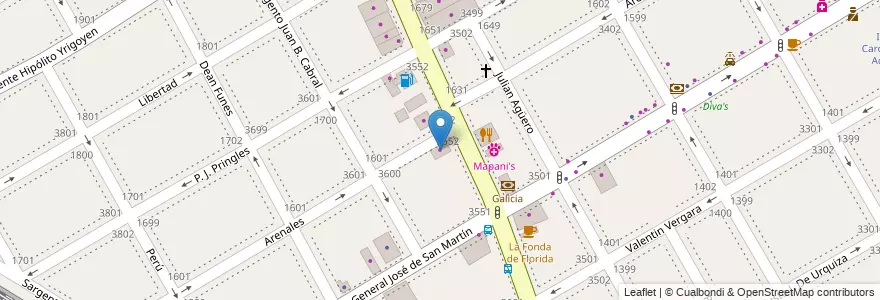 Mapa de ubicacion de CampoMar en Argentine, Province De Buenos Aires, Partido De Vicente López, Vicente López.