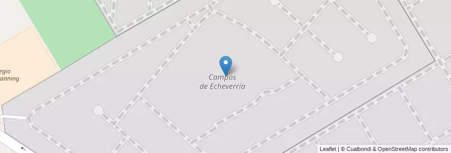 Mapa de ubicacion de Campos de Echeverría en Argentina, Provincia Di Buenos Aires, Partido De Esteban Echeverría, Canning.