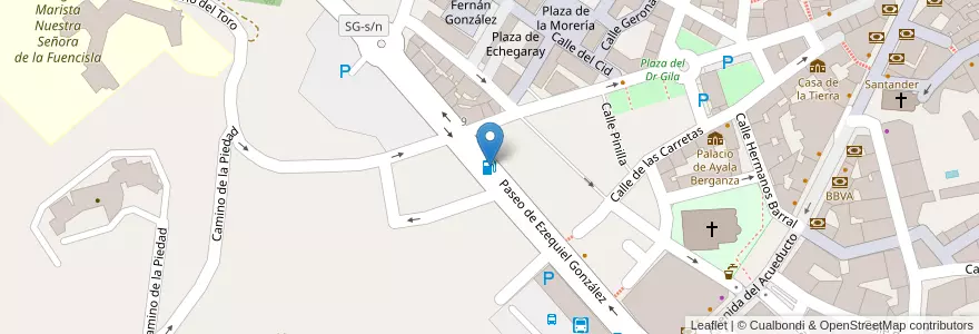Mapa de ubicacion de Campsa en Espanha, Castela E Leão, Segovia, Segovia.