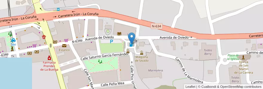 Mapa de ubicacion de CAMPSA en スペイン, アストゥリアス州, アストゥリアス州, Siero.