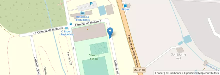 Mapa de ubicacion de Campusesport en Espagne, Îles Baléares, Espagne (Eaux Territoriales), Palma, Îles Baléares, Palma.