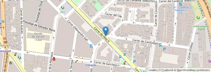 Mapa de ubicacion de Can Alexandre en 西班牙, Catalunya, Barcelona, Barcelonès, Barcelona.