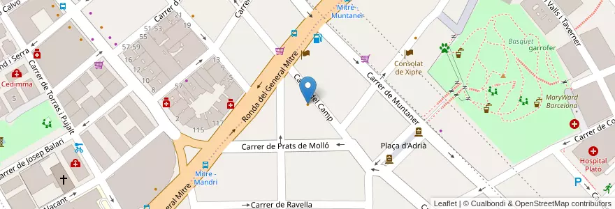 Mapa de ubicacion de Can Becari en Espanha, Catalunha, Barcelona, Barcelonès, Barcelona.