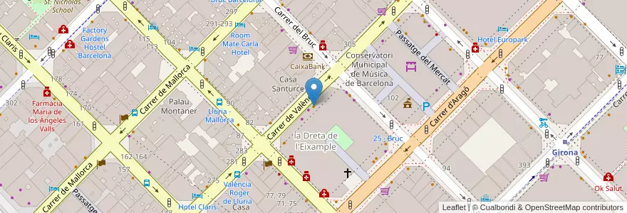 Mapa de ubicacion de Can Cargol en إسبانيا, كتالونيا, برشلونة, بارسلونس, Barcelona.