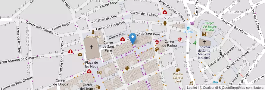 Mapa de ubicacion de Can Cuenca en Sepanyol, Catalunya, Barcelona, Garraf, Vilanova I La Geltrú.