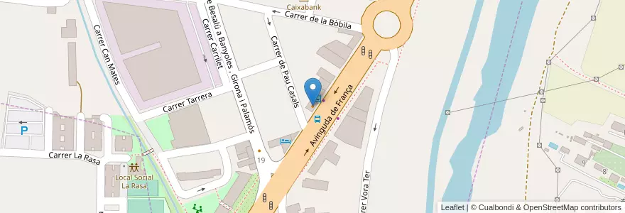 Mapa de ubicacion de Can J. Blanco en Espanha, Catalunha, Gerunda, Gironès.