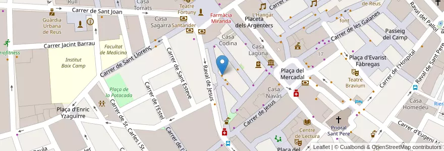 Mapa de ubicacion de Can Llesques en スペイン, カタルーニャ州, Tarragona, Baix Camp, Reus.