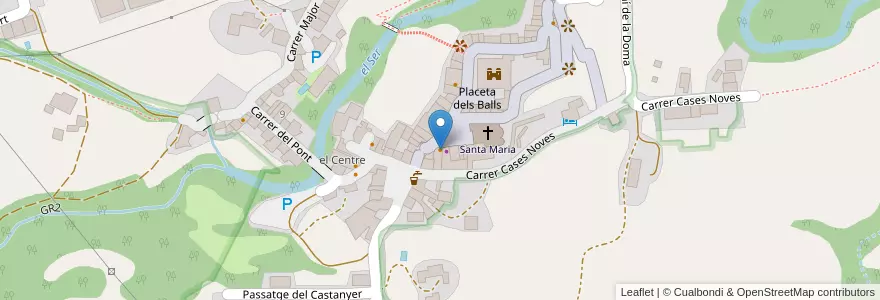 Mapa de ubicacion de Can Menció en スペイン, カタルーニャ州, ジローナ, Garrotxa, Santa Pau.
