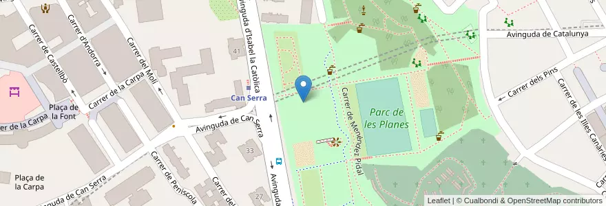 Mapa de ubicacion de Can serra watchtower en Испания, Каталония, Барселона, Барселонес, Оспиталет-Де-Льобрегат.