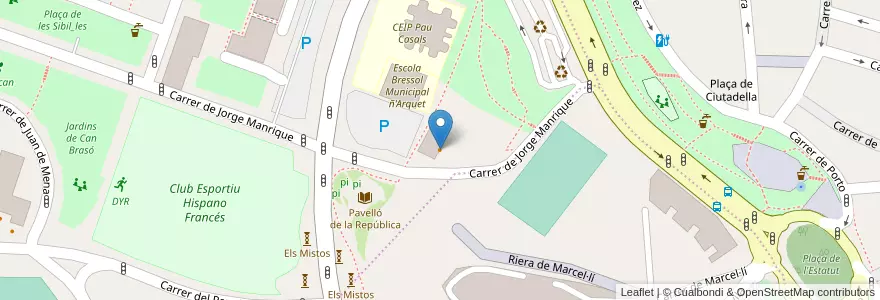 Mapa de ubicacion de Can Travi Nou en Espagne, Catalogne, Barcelone, Barcelonais, Barcelone.