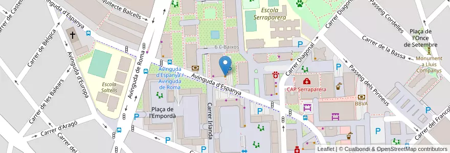 Mapa de ubicacion de Can Vidal en España, Catalunya, Barcelona, Vallès Occidental, Cerdanyola Del Vallès.