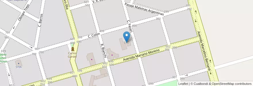 Mapa de ubicacion de Canal 3 Arroyito en アルゼンチン, コルドバ州, Departamento San Justo, Municipio Arroyito, Pedanía Arroyito, Arroyito.