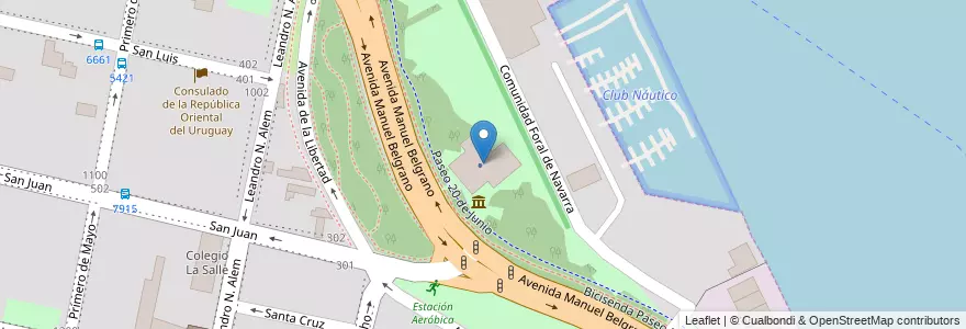 Mapa de ubicacion de Canal 5 Rosario en Argentinië, Santa Fe, Departamento Rosario, Municipio De Rosario, Rosario.