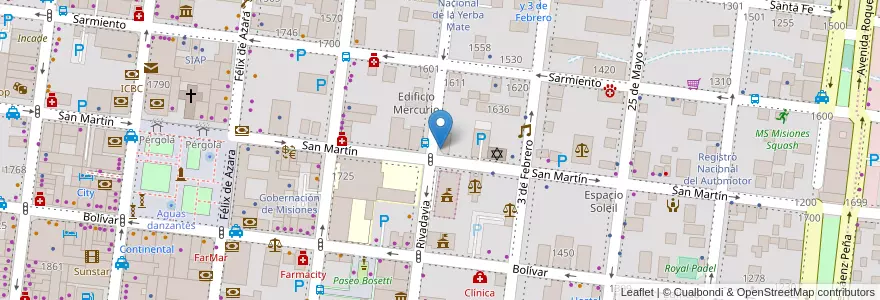 Mapa de ubicacion de Canal 6 en 아르헨티나, Misiones, Departamento Capital, Municipio De Posadas, Posadas.